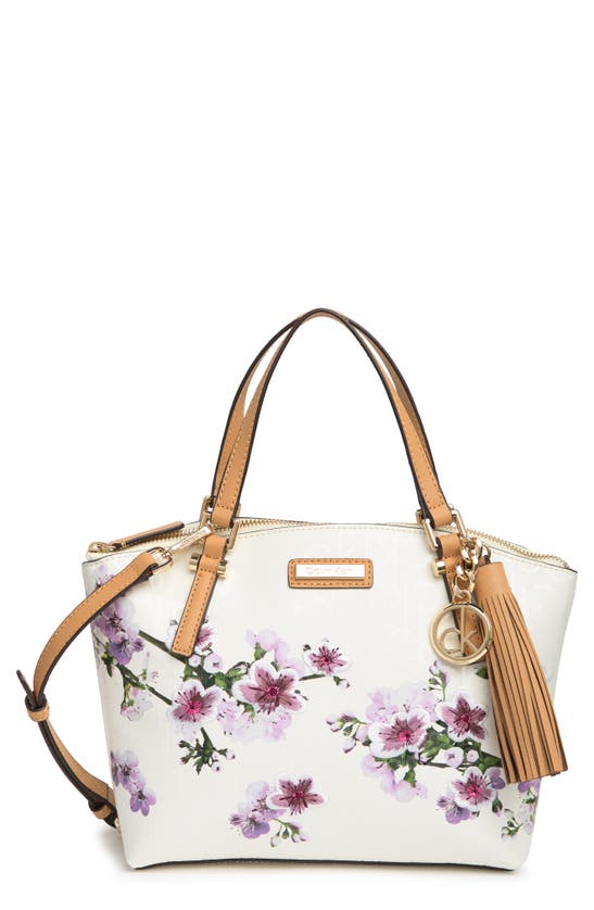 Calvin Klein Cherry Blossom Tote Bag In White Mult | ModeSens
