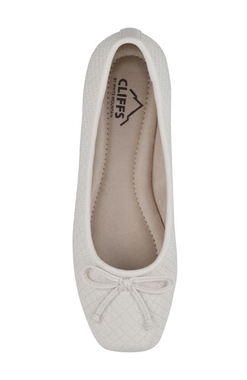 Cliffs By White Mountain Bessy Ballet Flat In Cream/smooth