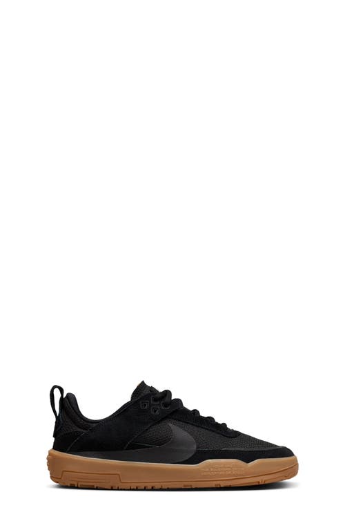 Nike Kids' Sb Day One Skate Sneaker In Black/ Black/ Gum Brown/ White
