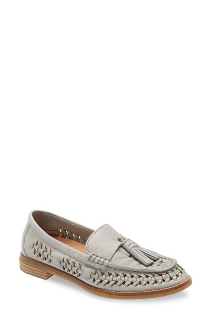 Sperry Seaport Penny Loafer In Grey Leather
