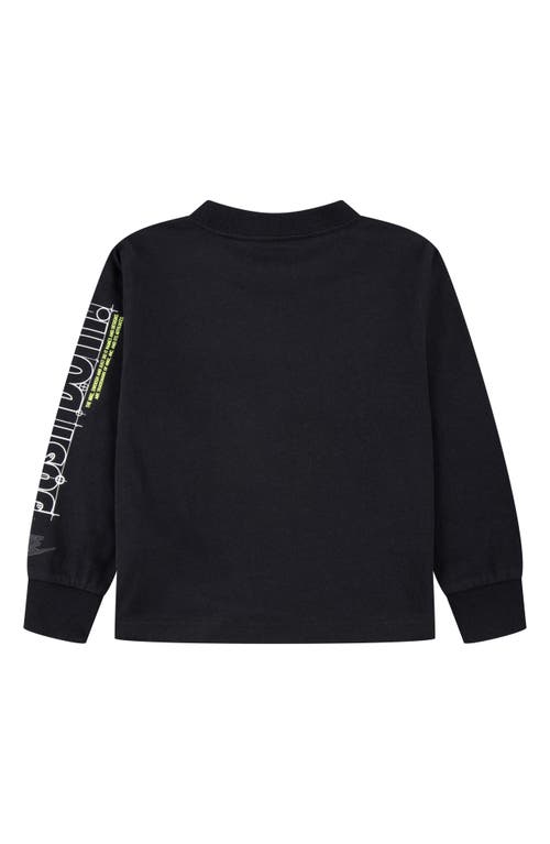 Shop Nike Kids' Future Utility Long Sleeve Graphic T-shirt In Black