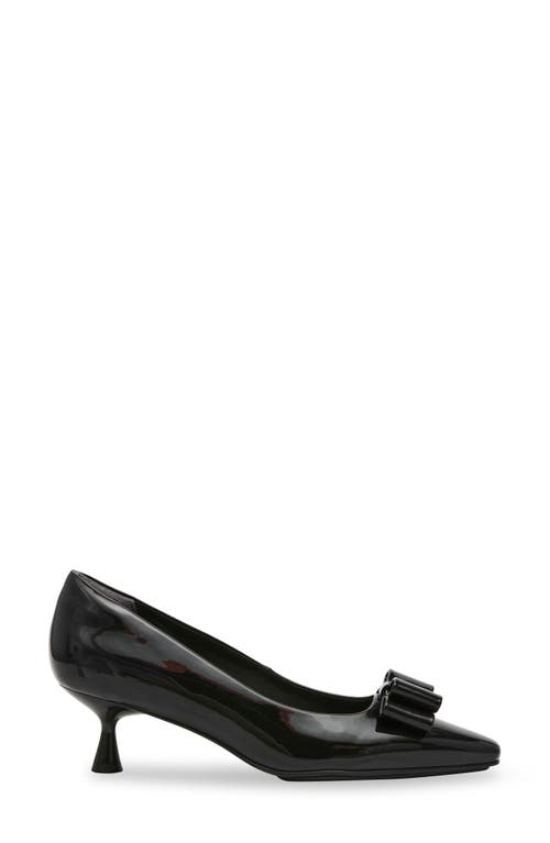 Shop Anne Klein Theresa Bow Pump In Black Patent