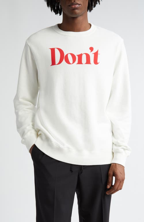 Undercover Don't Graphic Sweatshirt White at Nordstrom,