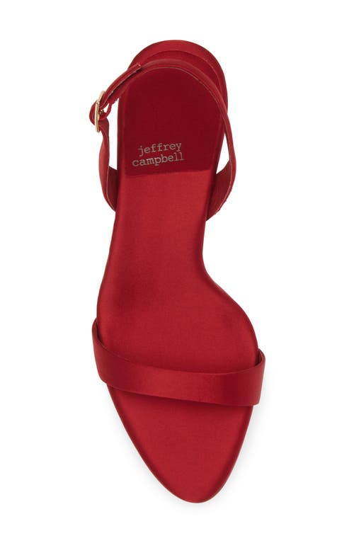 Shop Jeffrey Campbell Go-getter Sandal In Red Satin