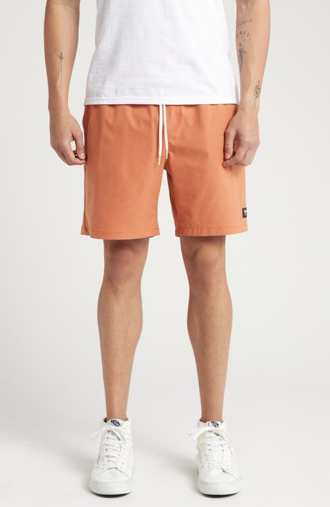 Printed Flat-Front City Shorts