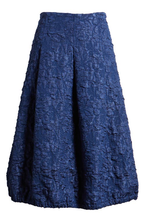 Masai Copenhagen Shanti Textured Bubble Hem Midi Skirt In Medieval Blue