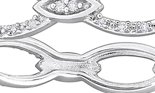 Delmar Diamond Oval Link Hoop Earrings In White
