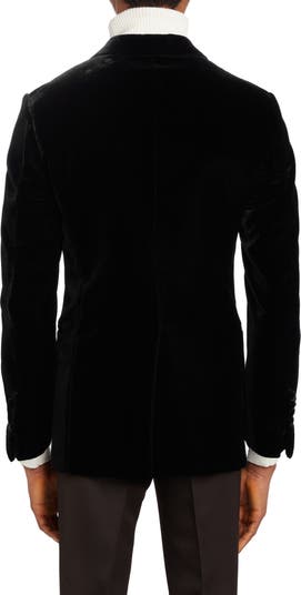 Shelton velvet blazer in black - Tom Ford