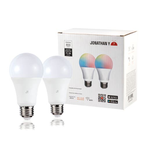 Jonathan Y Smart A19 Dimmable Light Bulb In White