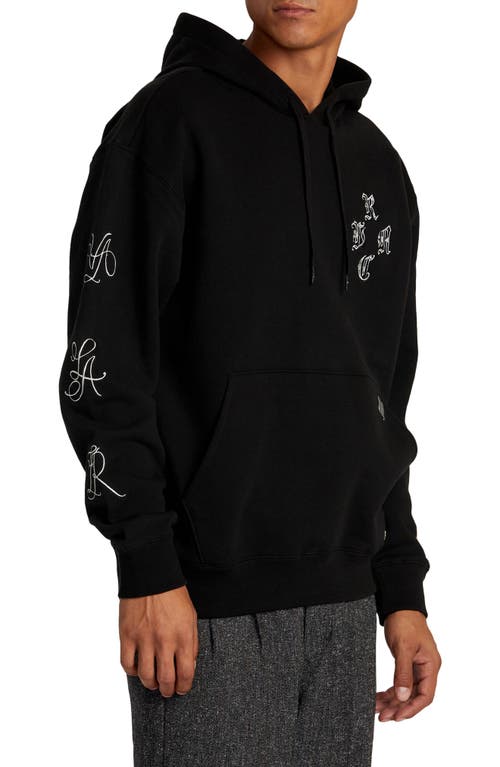 Shop Rvca Chef's Kiss Fleece Hoodie In Black