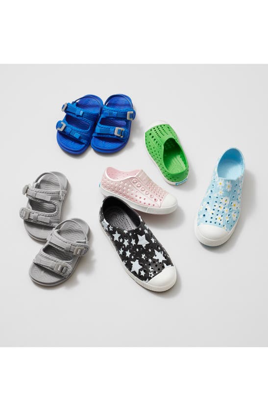 Native Shoes Kids' Jefferson Water Friendly Perforated Slip-on In Plmgr/ Shlwht/ Dntanicamo