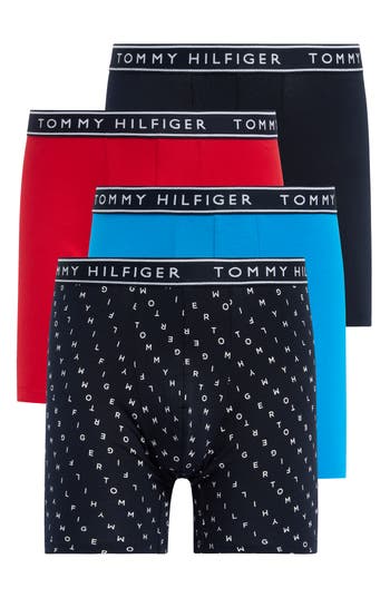 Tommy Hilfiger Pack Of Four Boxer Briefs In Julep