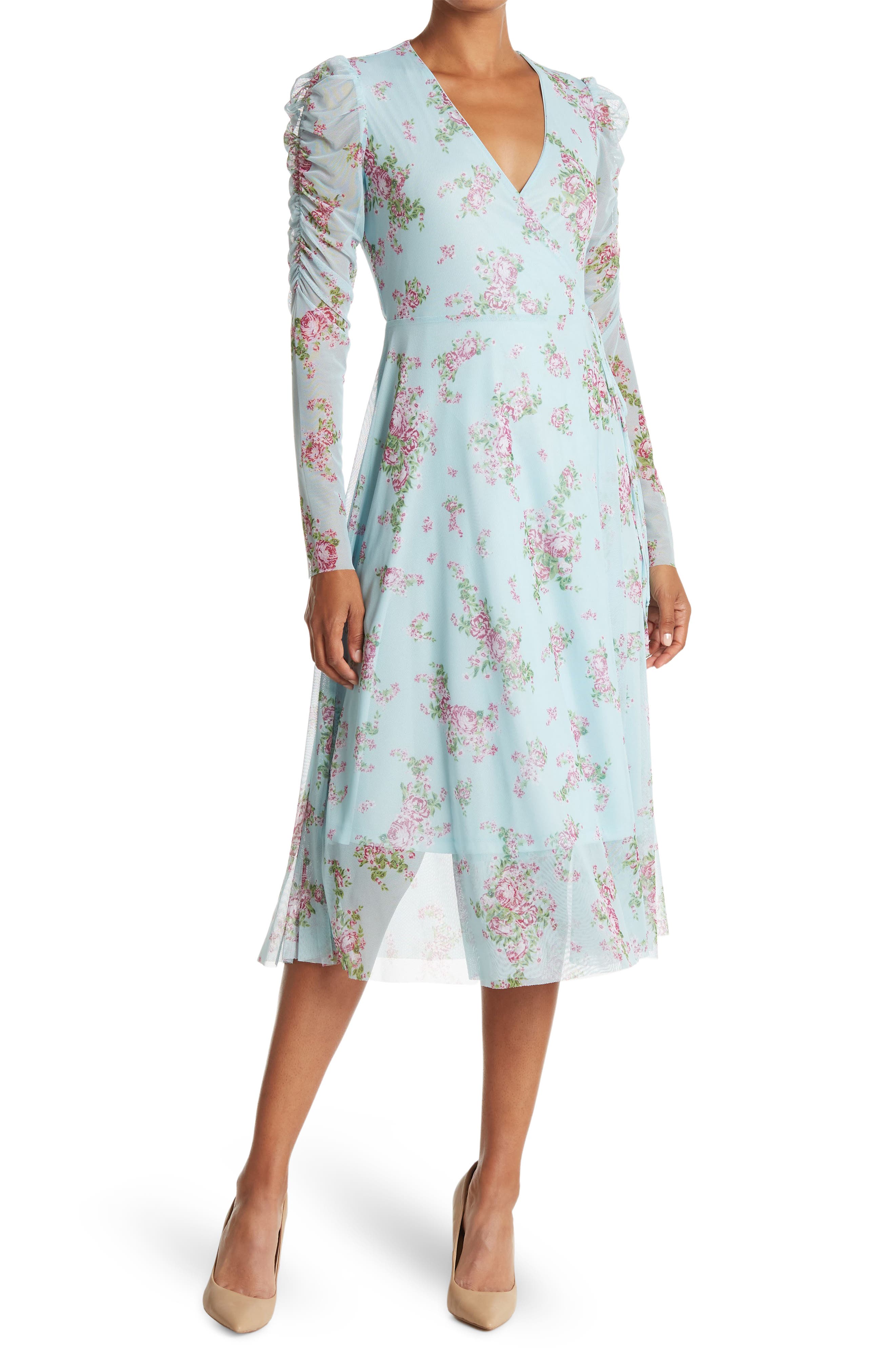 mesh wrap dress