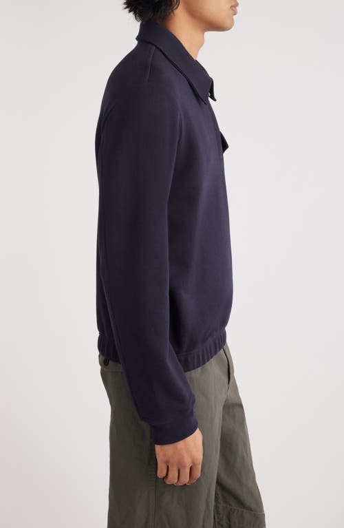 Shop Dries Van Noten Haswell Quarter Zip Pullover In Navy