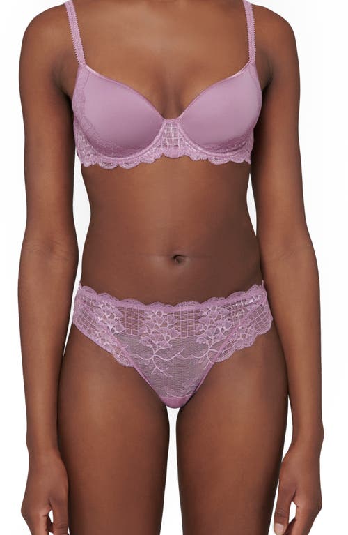 Shop Simone Perele Reve Underwire 3d Plunge Bra In Glamorous Mauve