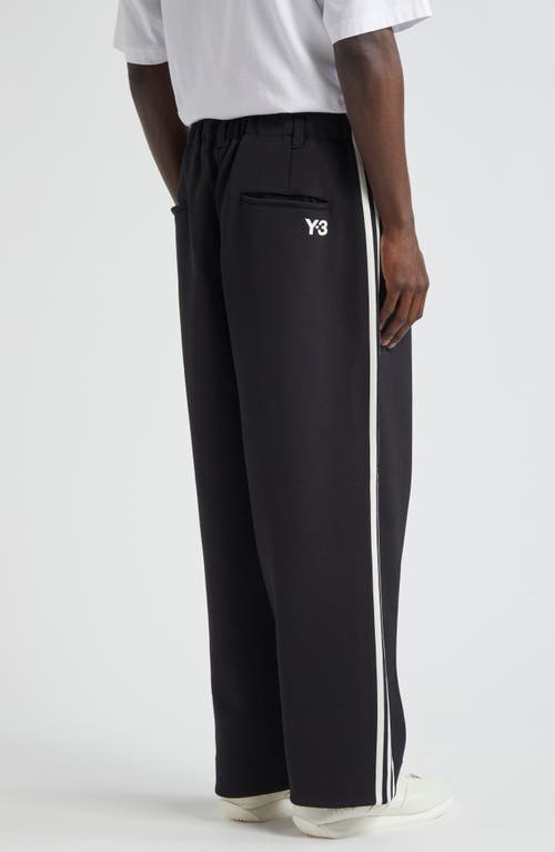 Shop Y-3 3-stripes Track Pants In Black/off White