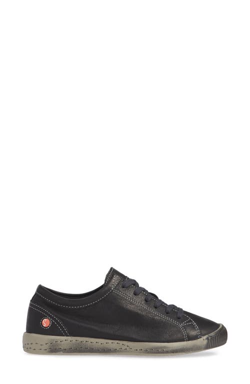 Softinos By Fly London Isla Sneaker In Black Smooth Leather