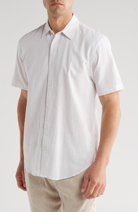 Aarav Short Sleeve Linen Blend Button-Up Shirt