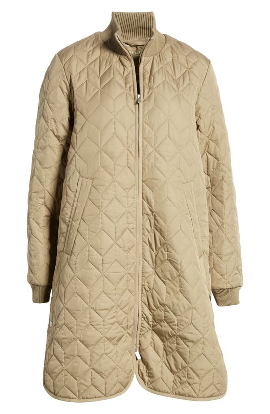 Ilse Jacobsen Isle Jacobsen Long Quilted Jacket In Sage ModeSens