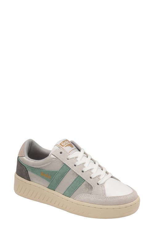 Gola Super Slam Blaze Sneaker In Silver/green Mist/grey