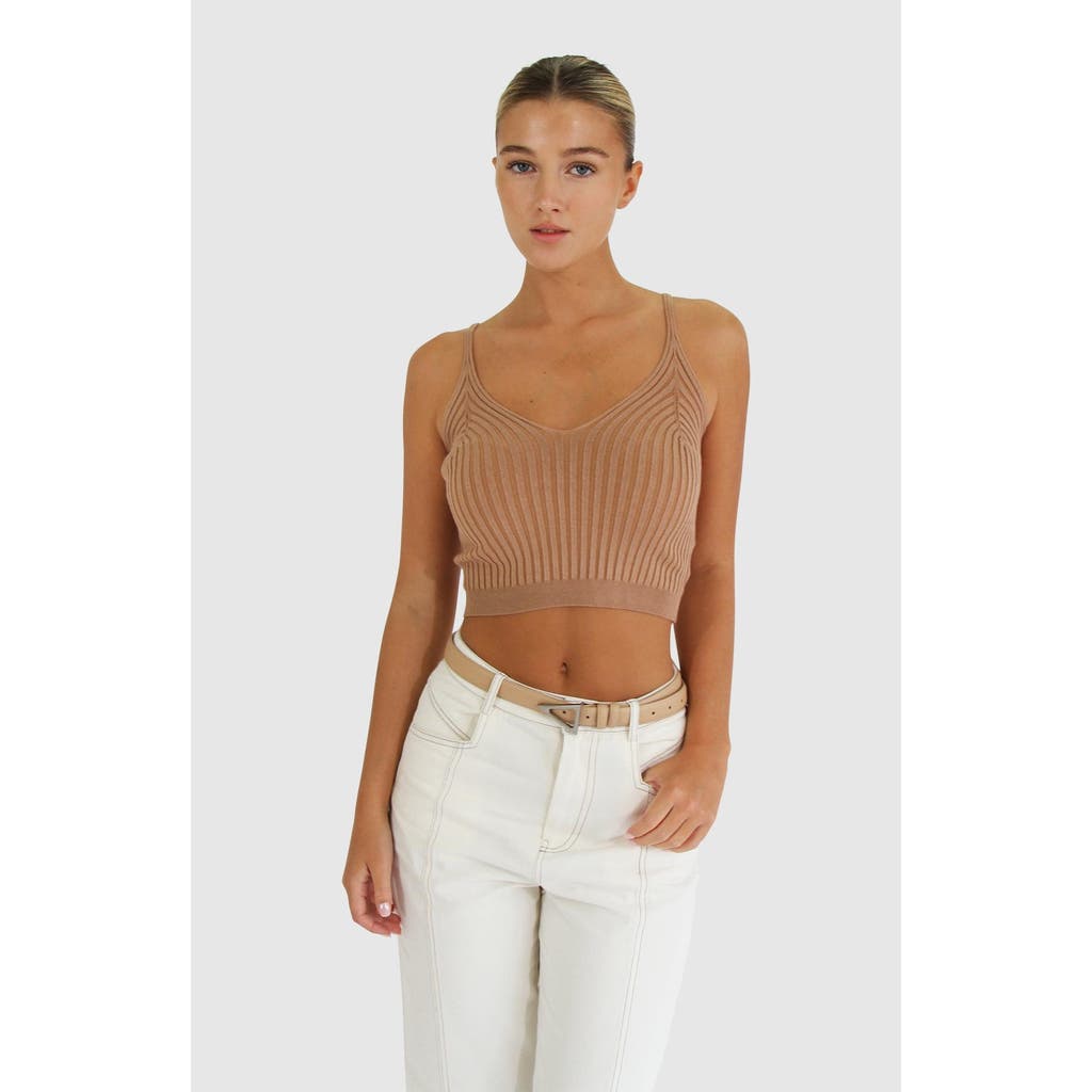 Belle & Bloom All I Need Knit Crop In Oat