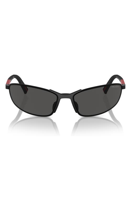 Shop Prada Linea Rossa 60mm Irregular Sunglasses In Matte Black