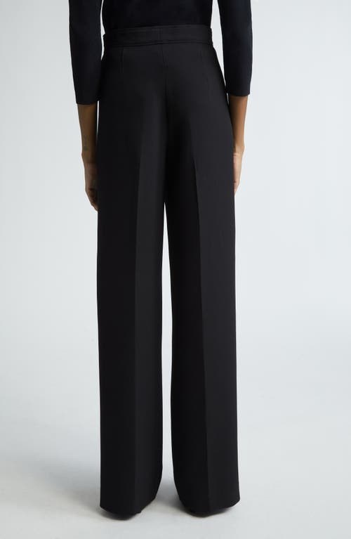 Shop St John St. John Collection Stretch Crepe Straight Leg Pants In Black