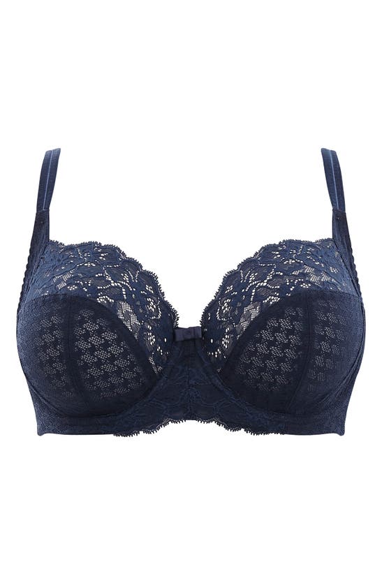 Shop Panache Envy Underwire Stretch Lace Bra In Navy