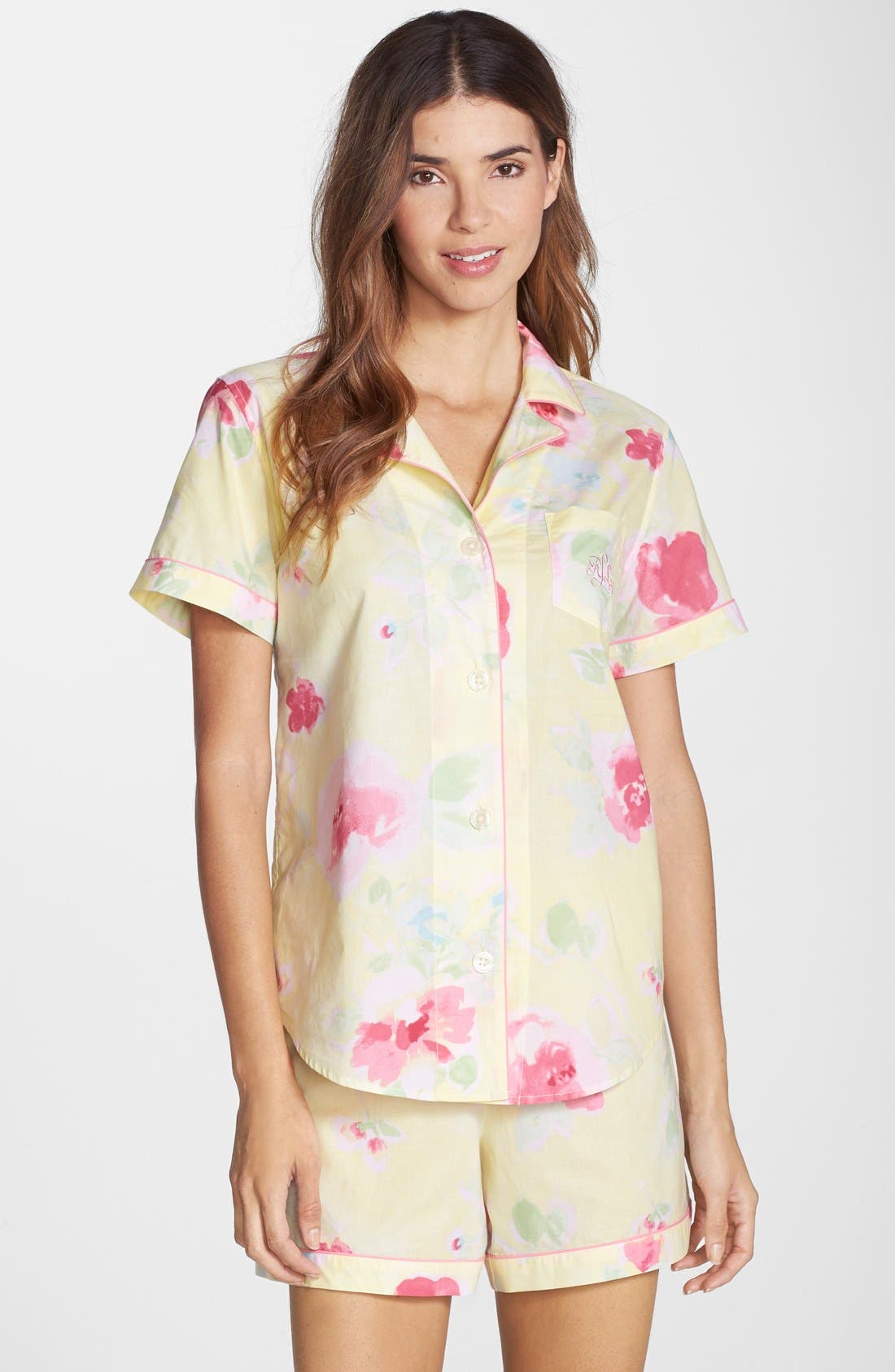 Lauren Ralph Lauren Print Cotton Lawn Short Pajamas Nordstrom