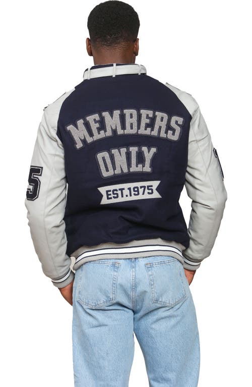 Members Only Varsity Jacket In Navy