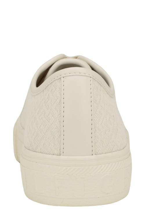 Shop Tommy Hilfiger Logo Jacquard Sneaker In Ivory