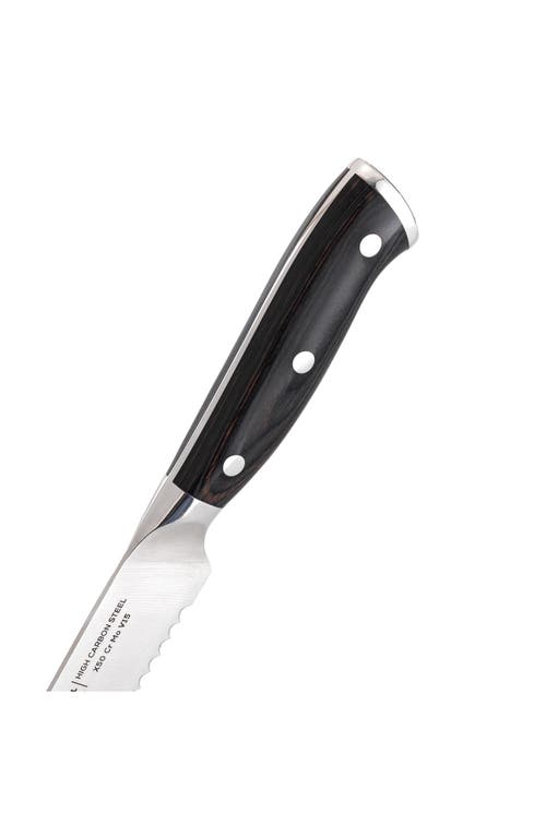 Shop Joyjolt 8" Stainless Steel Bread Knife In Silver/black