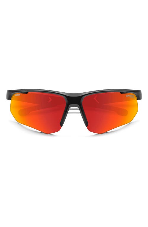 Carrera Eyewear X Ducati 69mm Carduc Rectangle Sunglasses In Matte Black/red