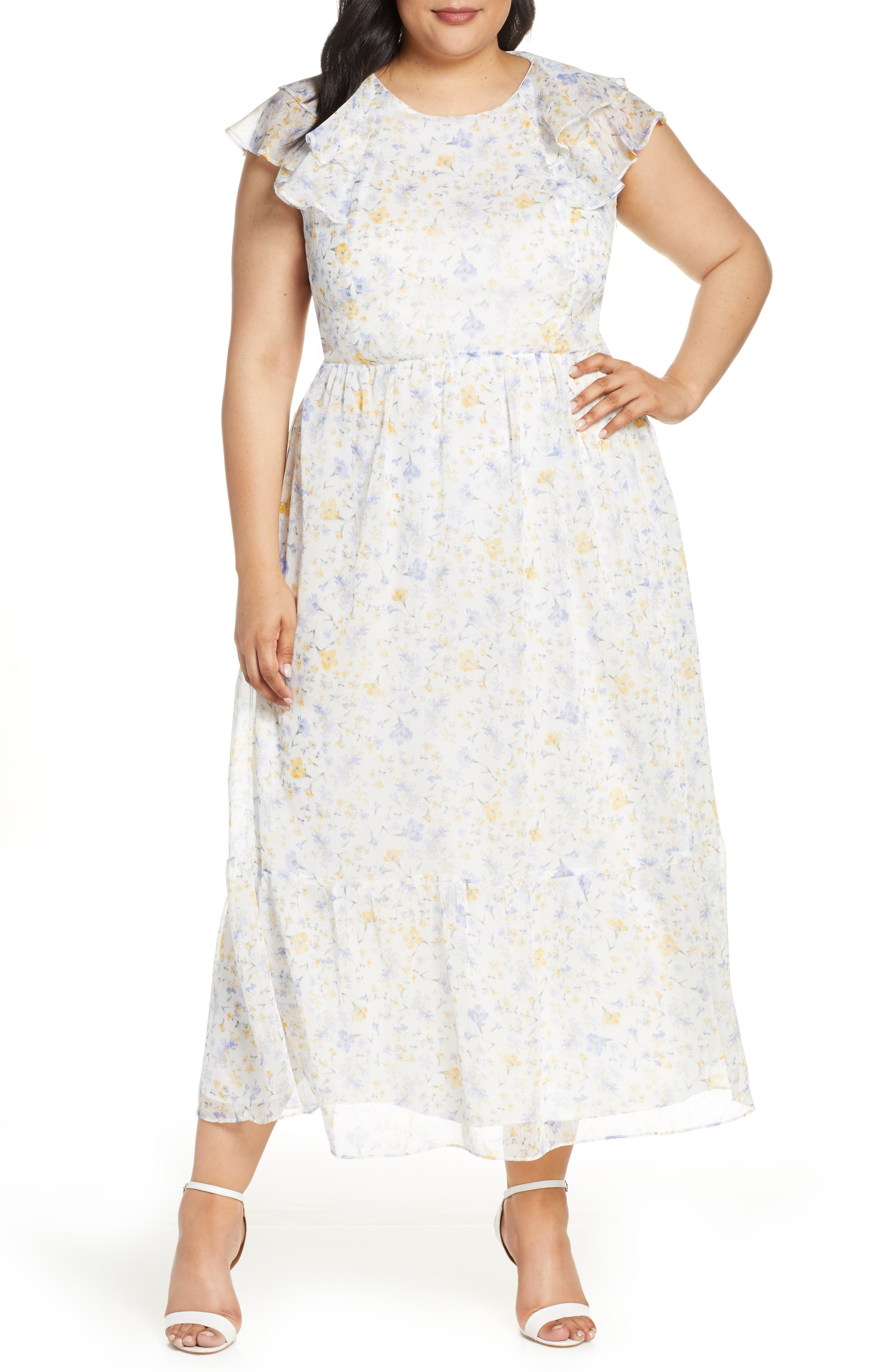plus size beige maxi dress