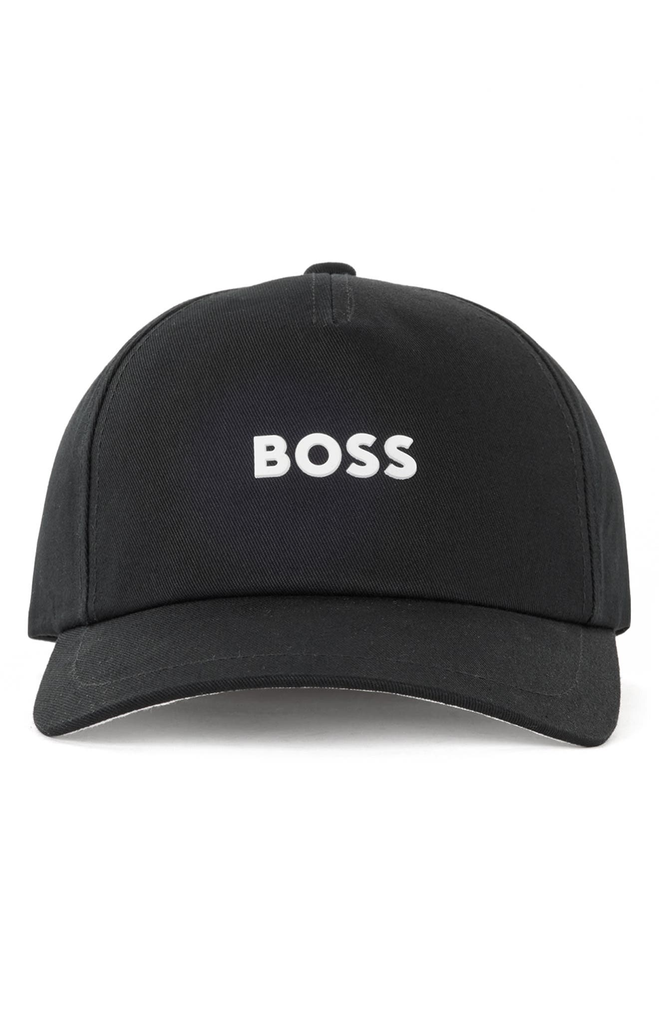 in Fresco Cotton Baseball Closet Cap | Black Smart BOSS