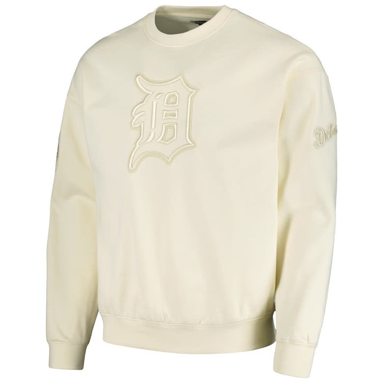 Shop Pro Standard Cream Detroit Tigers Neutral Drop Shoulder Pullover Sweatshirt
