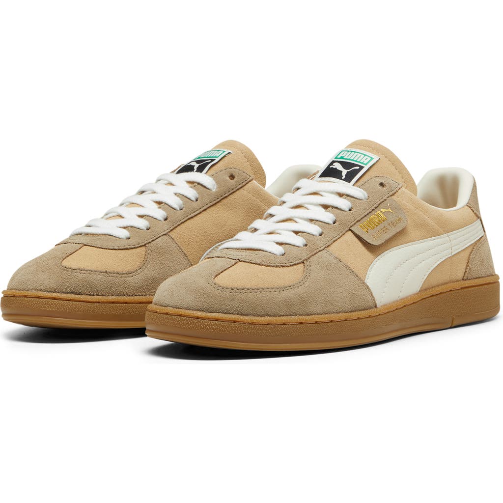 Puma Super Team Low Top Sneaker In Sand Dune-frosted Ivory
