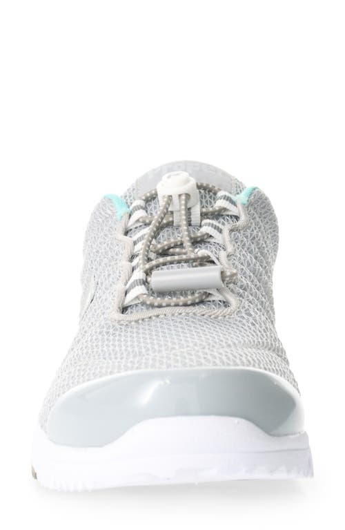 Propét Travel Walker Ii Running Shoe In Grey/mint