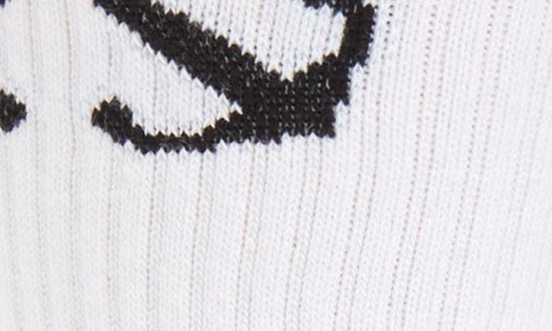 Shop Off-white Arrow Mid Calf Socks In White Black