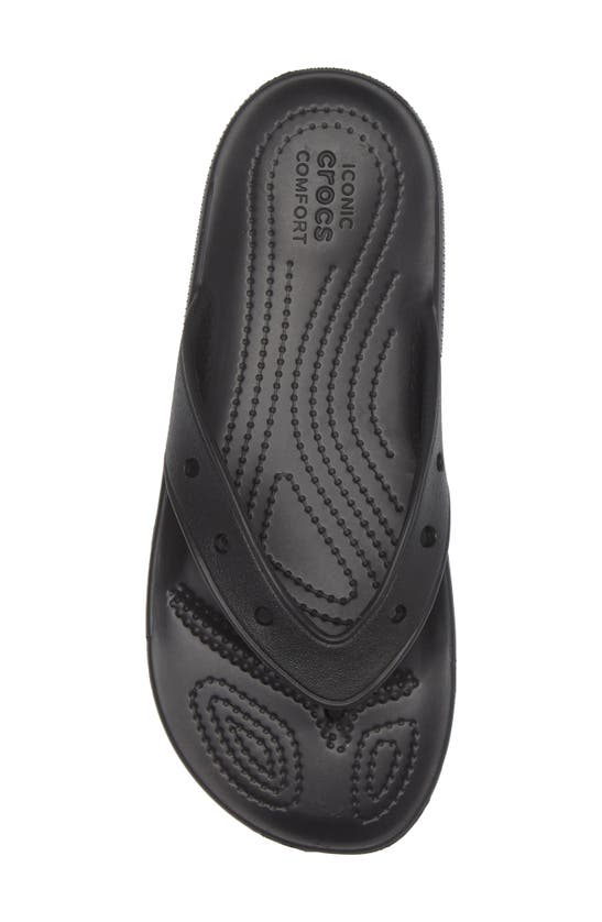 Shop Crocs Classic Flip Flop In Black/black
