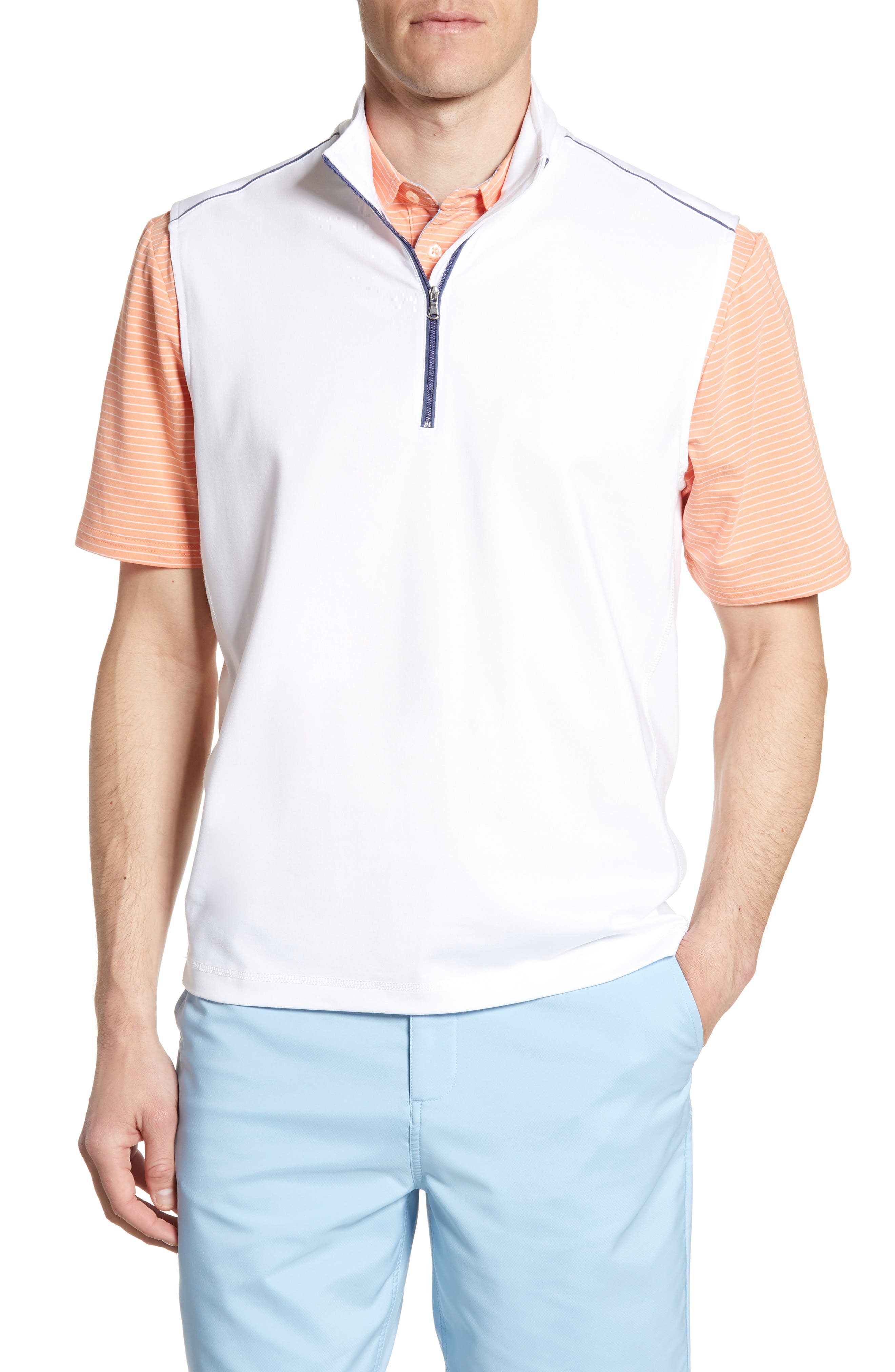 Johnnie-O Lammie Pullover Vest, White