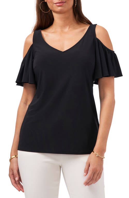 Chaus Ruffle Off the Shoulder Top in Black