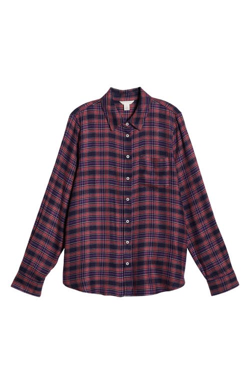 CASLONR CASLON(R) PLAID FLANNEL BUTTON-UP SHIRT 