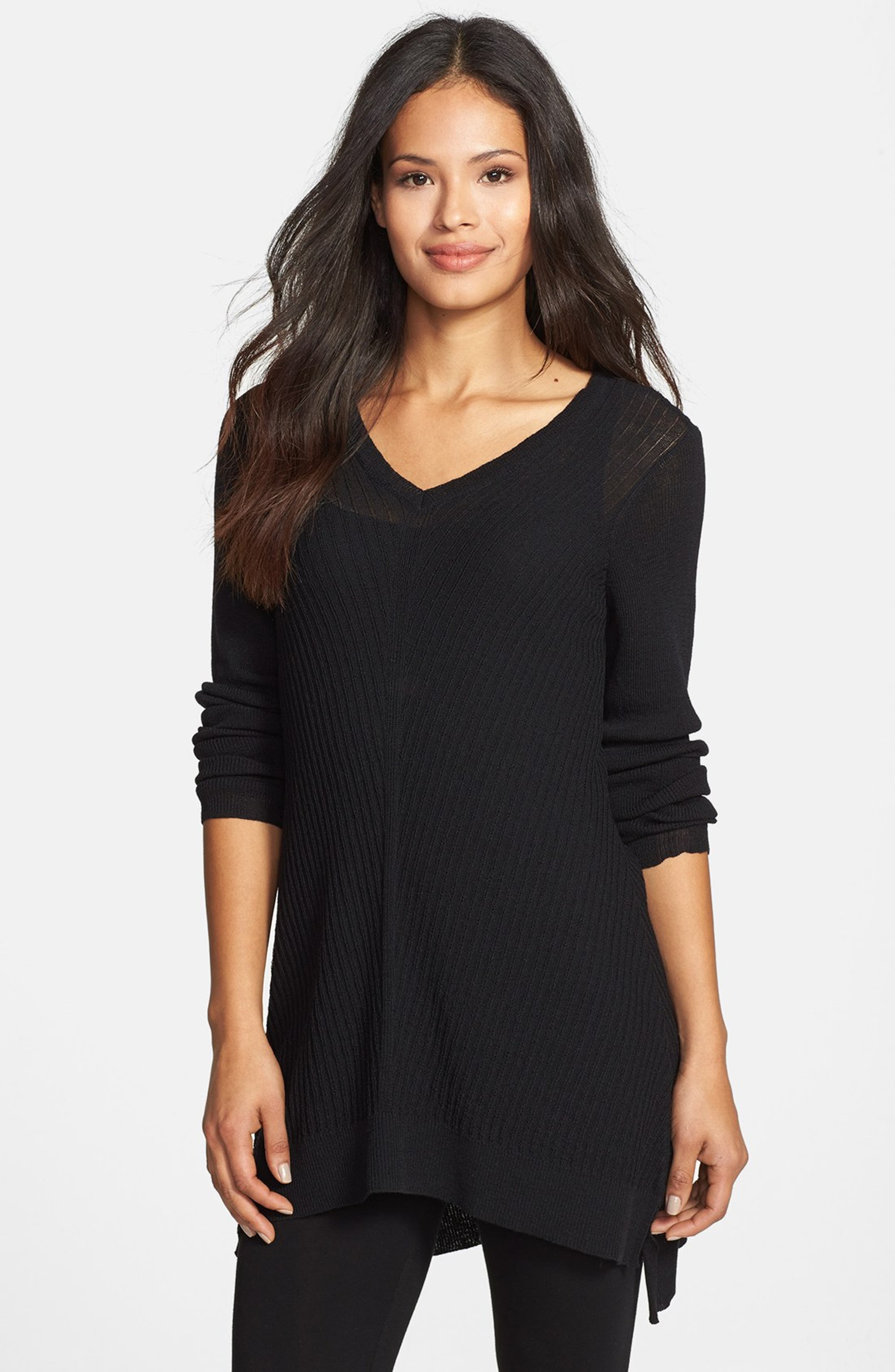 Eileen Fisher Washable Wool V-Neck Tunic | Nordstrom