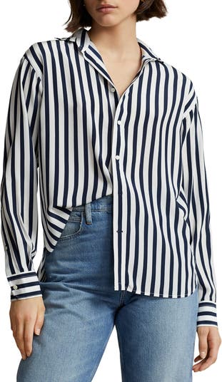 Polo Ralph Lauren Women's Striped Silk Shirt