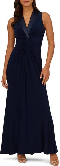 Adrianna Papell Tuxedo Matte Jersey Gown Nordstrom