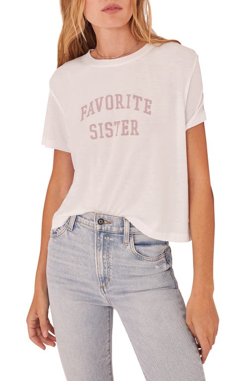 Favorite Daughter Collegiate Sister Graphic Tee Bright White at Nordstrom,
