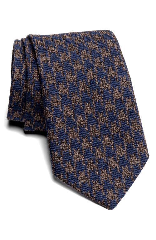 Noble Houndstooth Tie in Brown