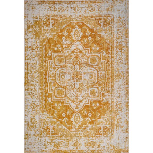 Jonathan Y Audrey Bohemian Ornate Medallion Area Rug In Orange/white