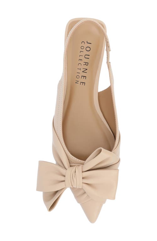 Journee Collection Sabrina Slingback Flat In Nude